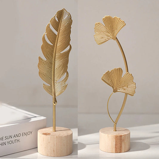 Golden Leaf Sculptures