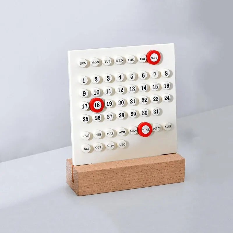 Perpetua Acrylic Desk Calendar