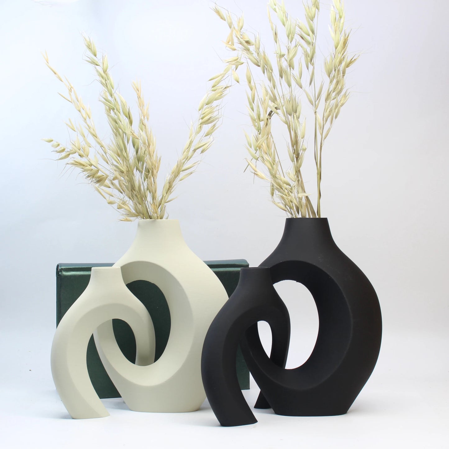 Elysian Embrace Ceramic Vase Set