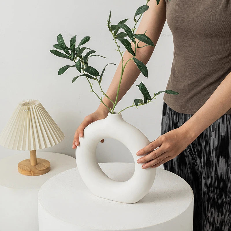 Minimalist Round Ceramic Vase