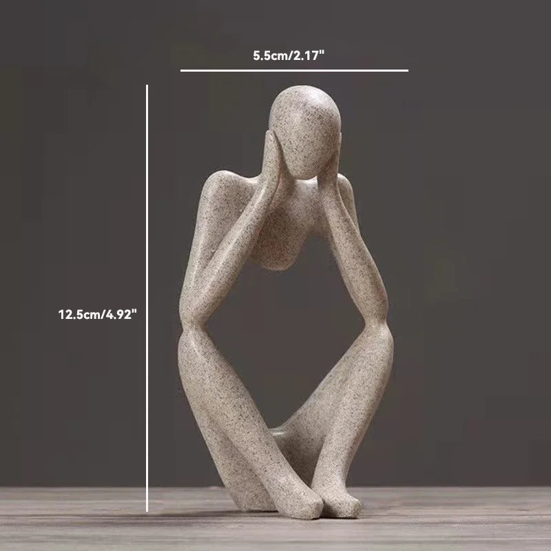 Abstract Thinker Sculpture