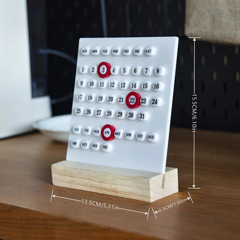 Perpetua Acrylic Desk Calendar